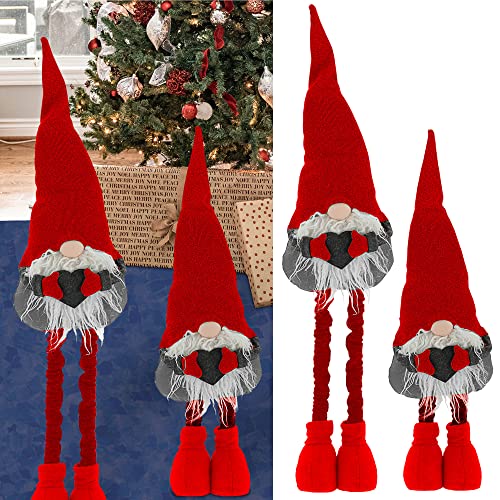 Cepewa Wichtel Wichtelmann Teleskopbeine | bis H80cm zum Aufstellen Metall Polyester | Weihnachtswichtel Zwerg Weihnachtsdeko (1x Wichtel Teleskopbeine H80cm) von Cepewa