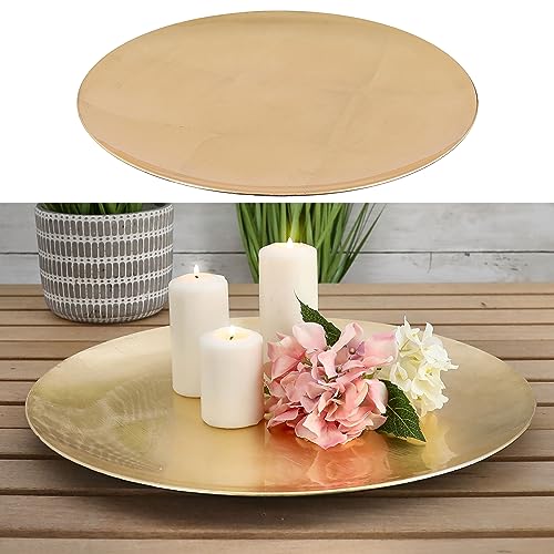 Dekoplatte mit Glasureffekt | PVC Ø47cm Gold | Platzteller für individuelle Tischdekoration von Cepewa