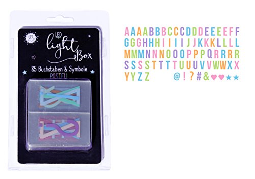 Cepewa Ergänzungsset Pastel Buchstaben - 85 Buchstaben und Symbole für LED Lightbox A4 & A5, Kunststoff, Mehrfarbig Cepewa Ergänzungsset Pastel Buchstaben - 85 Buchstaben und Symbole für LED Lightbox A4 & A5, Kunststoff, Mehrfarbig von Cepewa