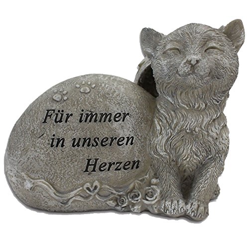 Grabstein Katze Tiergrabstein mit Spruch Polyresin Gedenkstein Grabdeko grau Grabstein Katze Tiergrabstein mit Spruch Polyresin Gedenkstein Grabdeko grau von Cepewa