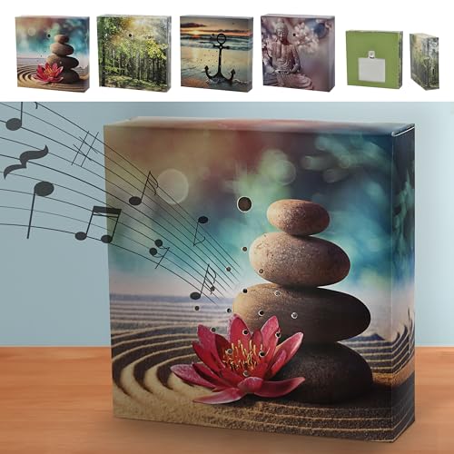 Soundbox 4er Set Bewegungssensor | 12x12x3,5cm Pappe Kunststoff | Meditationssound Wellenrauschen Möwengesang (1 x 4er Set Soundbox) von Cepewa