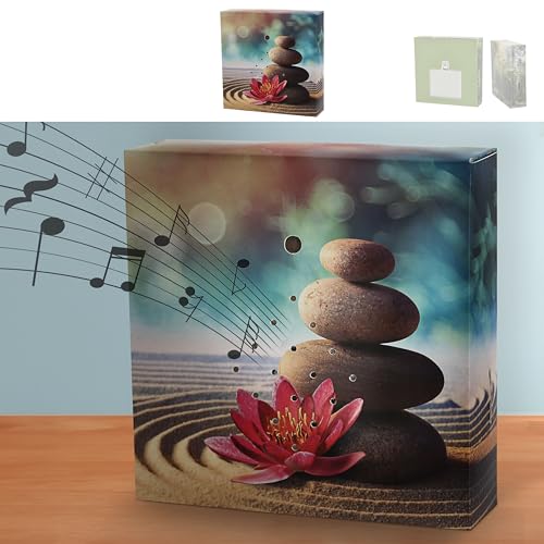 Soundbox 'Steine' Bewegungssensor | 12x12x3,5cm Pappe Kunststoff | Meditationssound Lautstärke regulierbar (1 x Soundbox Steine) von Cepewa