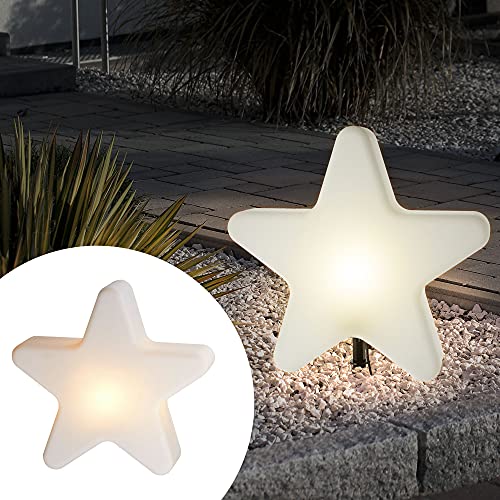 Cepewa Sternlampe mit Steckfuß XL 50cm | 2m Zuleitung E27 Max. 25W IP65 | Indoor Outdoor Gartenleuchte Erdspieß (1 x Sternlampe 50cm) von Cepewa