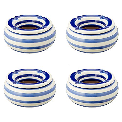 Cepewa Sturmaschenbecher Maritim Terrasse Balkon Wohnung Aschenbecher (4 x Sturmaschenbecher maritim) von Cepewa