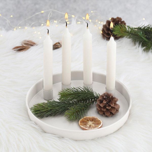 Tablett WEIHNACHTEN ca. B25 H25 T3 cm in weiß von Cepewa