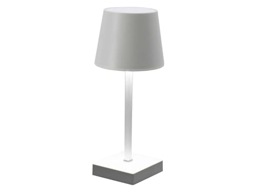 Cepewa Tischleuchte mit Touchfunktion | Nachttischlampe | Helligkeit regulierbar | Farbwechsel | warmweiß (1x Tischleuchte weiß 26cm batteriebetrieben) von Cepewa