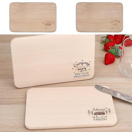Vesperbrett 'Camping' 2er Set | Buchenholz 22x14x1cm | Schneidebrett mit 2 Campingmotiven Vesperbrett 'Camping' 2er Set | Buchenholz 22x14x1cm | Schneidebrett mit 2 Campingmotiven von Cepewa