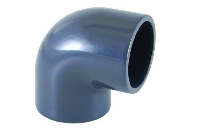 Cepex Rohrverbinder Cepex PVC Winkel Ø 50 mm 90° mit Klebemuffen PVC Klebewinkel PN16, 50mm von Cepex