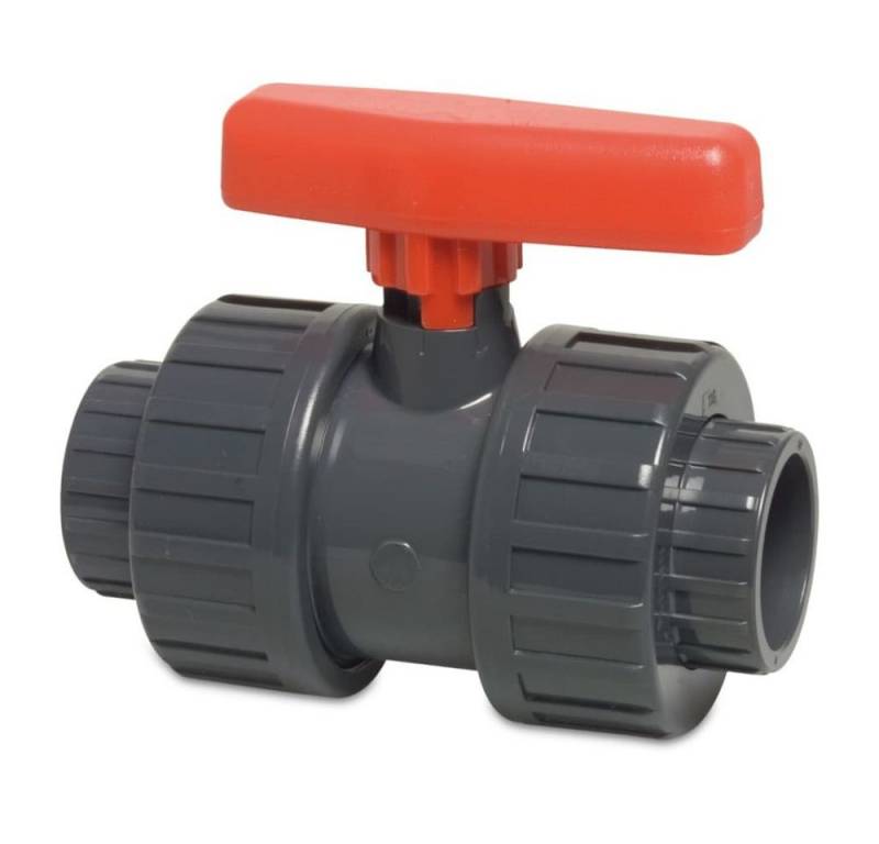 Cepex Schlauchverbinder PVC Kugelhahn 32mm, Muffe PN16, Pool, Teich, Aquaristik von Cepex