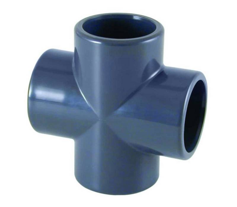 Cepex Schweißfitting PVC-U Kreuz Muffe 32 mm PN16 von Cepex