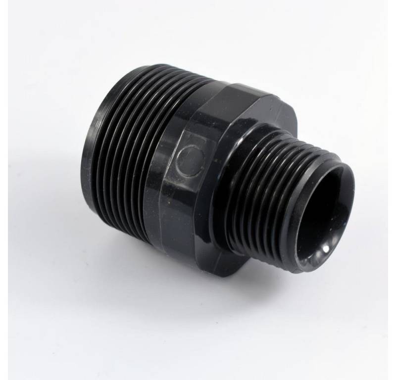 Cepex Steckfitting PVC Fitting, Reduzier Doppelnippel, 1 1/2" x 1", PVC-U, Rohrverbinder von Cepex