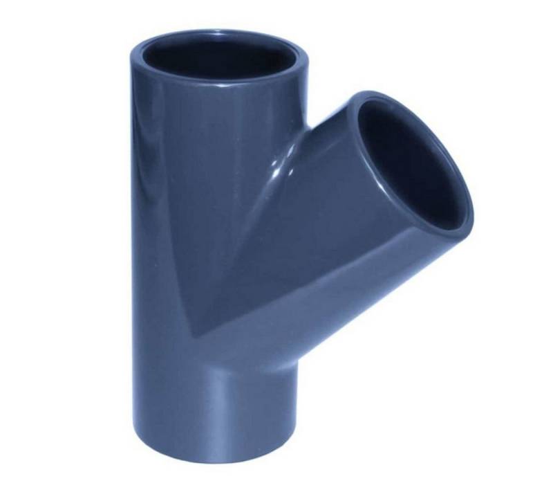 Cepex Steckfitting PVC Fitting 50mm, PVC-U 45° T-Stück Muffe, PN10 Cepex Steckfitting PVC Fitting 50mm, PVC-U 45° T-Stück Muffe, PN10 von Cepex