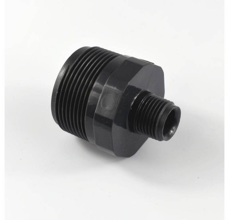 Cepex Steckfitting PVC Fittings, PVC-U Doppelnippel reduziert, AG 1 1/2" x 1/2" von Cepex