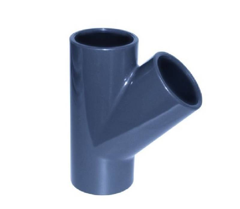 Cepex Wasserrohr Cepex PVC T-Stück 45° Ø 40 mm PN16 für PVC Rohrleitungen, 40mm von Cepex