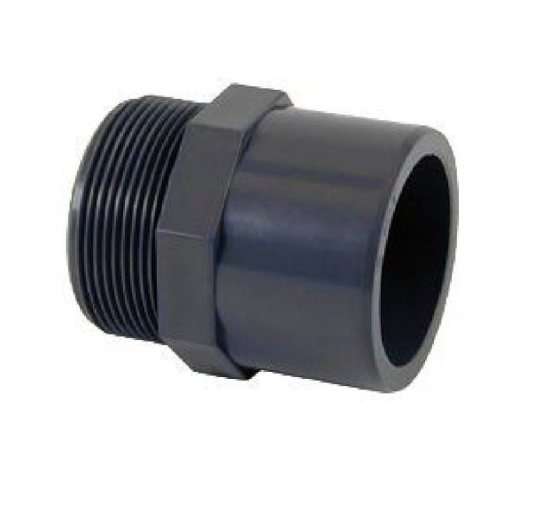 Cepex Wasserrohr Cepex PVC Übergangsmuffennippel 50 x 63mm x 2" Außengewinde von Cepex