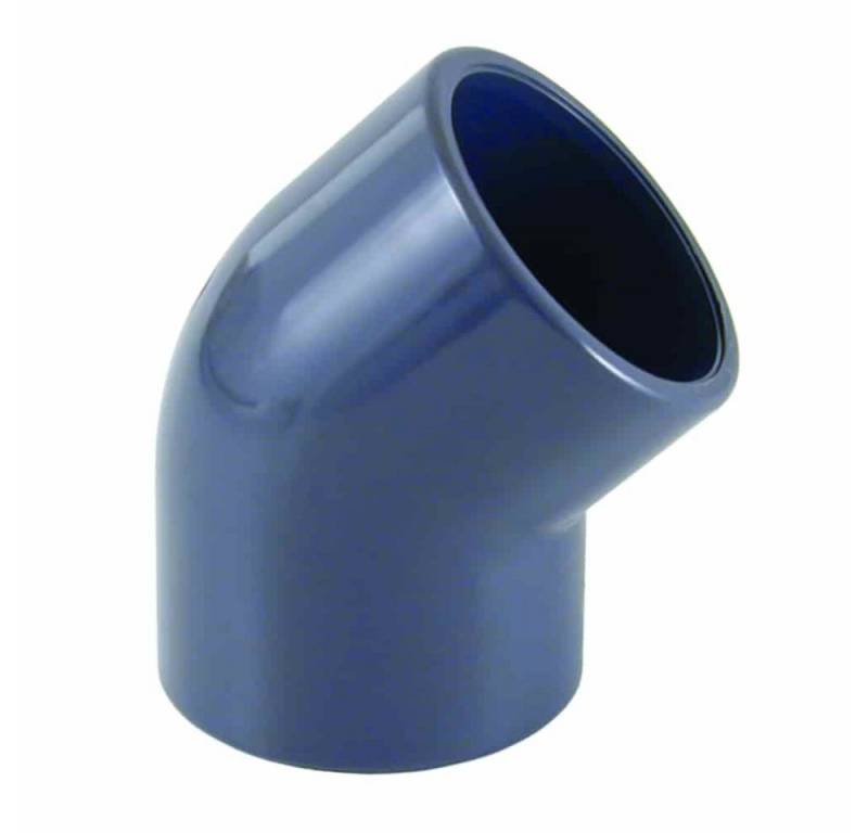 Cepex Winkel-Spülrohrverbinder PVC Winkel, 45 Grad, Muffe 25mm, PN16, PVC Fitting von Cepex