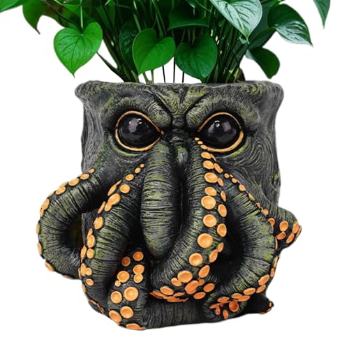 Ceprznvey Blumentöpfe für den Innenbereich | Gartentopf in Oktopusform für Blumen | Figuren Oktopus Deko Garten Zubehör für dekorative Gartenarbeit im für Tisch im Innenbereich von Ceprznvey
