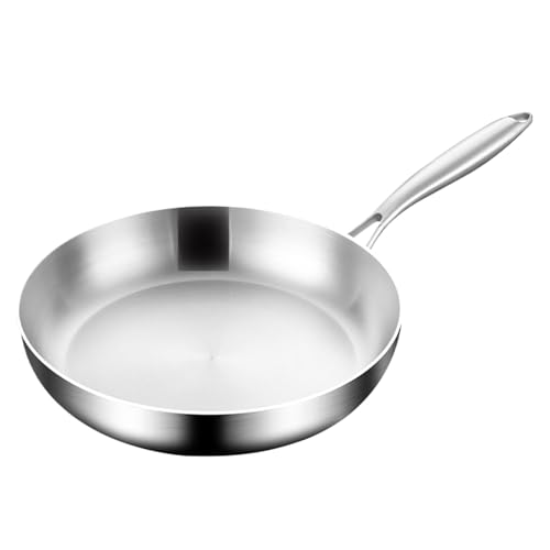 Ceprznvey Cooking Pan, Bratpfanne, klein, Edelstahl, Induktion, Kochgeschirr mit Griff für Pfannkuchen, Steak, Home Kitchen Meal Prep, 24 x 24 cm, 860 g Ceprznvey Cooking Pan, Bratpfanne, klein, Edelstahl, Induktion, Kochgeschirr mit Griff für Pfannkuchen, Steak, Home Kitchen Meal Prep, 24 x 24 cm, 860 g von Ceprznvey
