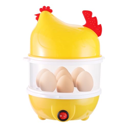 Ceprznvey Eierkocher | Doppelschicht Frühstückskocher - Hühnchen-Design Für Kinder Und Erwachsene Haushalt Küche Frühstück von Ceprznvey