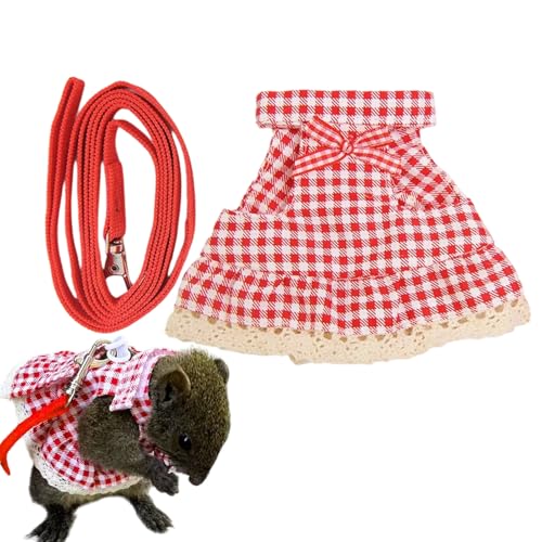 Ceprznvey Geschirr Für Zwergkaninchen - Gurtzeug Set Für Kleintiere - Weiches Kleintierkleid Mit Führleine Zum Training Für Draußen Camping Garten Spaziergehen von Ceprznvey