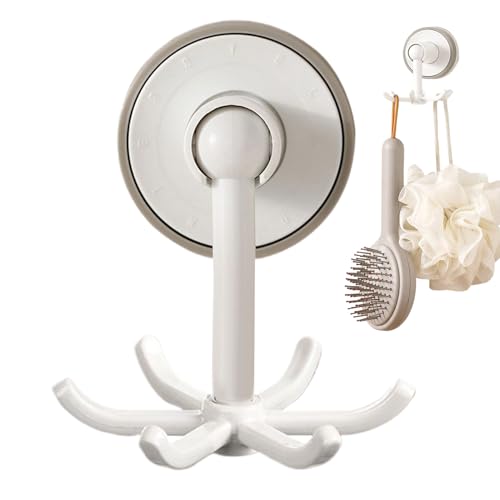 Ceprznvey Haken mit Saugnapf für Dusche – strapazierfähige Haken für den Innenbereich der Badewanne | Handtuchhalter, drehbar, Organizer, Garderobenhalter für Dusche, Badezimmer, Wand, Wohnung, Hotel von Ceprznvey