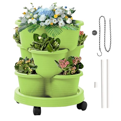 Ceprznvey Hochbeet Vertikal | Etagenpflanzer | 3-Stufiger Turm Mit Abnehmbaren Rädern Für Blumen Gemüse Erdbeeren Innenbereich Küche Garten Balkon Terrasse Ceprznvey Hochbeet Vertikal | Etagenpflanzer | 3-Stufiger Turm Mit Abnehmbaren Rädern Für Blumen Gemüse Erdbeeren Innenbereich Küche Garten Balkon Terrasse von Ceprznvey