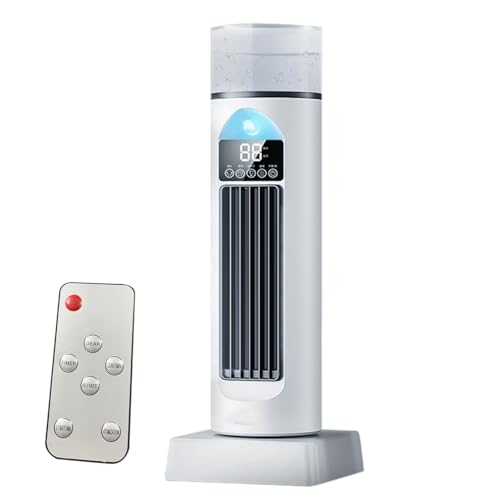 Ceprznvey Klimagerät Ventilator - Ventilator Mit Fernbedienung - Verdunstungskühler Stufenlos Einstellbar Luftbefeuchter Mit Timer & Fernbedienung, Lüfter Ohne Rotor Für Homeoffice Und Wohnung von Ceprznvey