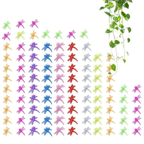Ceprznvey Pflanzenhalter-Clips | Wiederverwendbare Gartenclips Zur Pflanzenstütze,Dicke Klammern 100 Stück für Ranktomaten Gänseblümchen Garten Hof Terrasse Innen Außenbereich von Ceprznvey