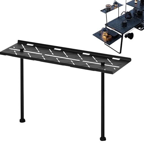 Ceprznvey Portable Camping Table, Folding Outdoor Shelving, Heavy-Duty Travel Stand, Stainless Steel & Aluminum Alloy Build, Lightweight, 17.32x5.12x11.42 Inches / 16.26x12.01x1.1 Inches von Ceprznvey