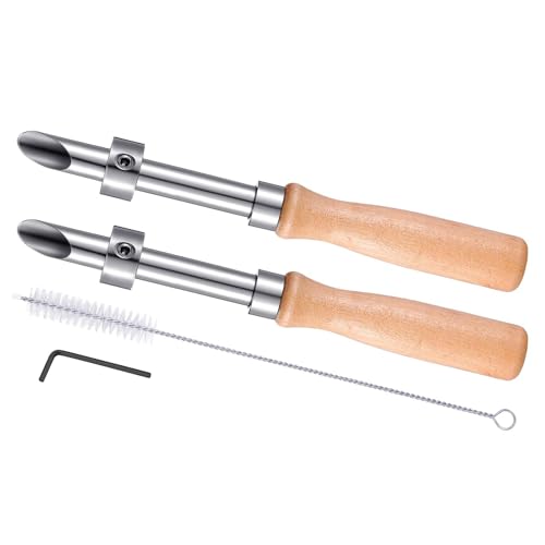 Ceprznvey Strohhalm Lochstanzer, 2 Teile Edelstahl Holz Strohhalm Locher Mit Reinigungsbürste, Küchenhelfer Gadget Für Getränke Zuhause Cafe Camping Picknick von Ceprznvey