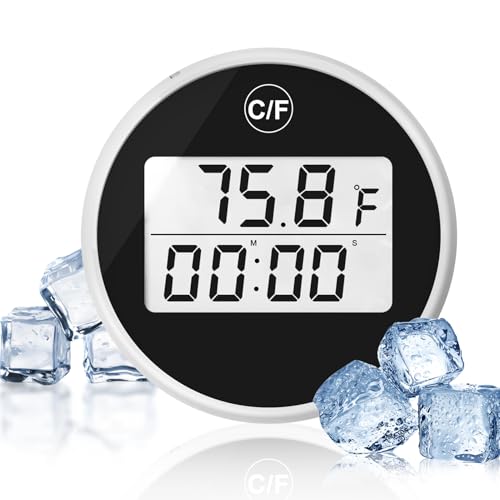 Ceprznvey Temperaturmesser Für Eisbad | Präzise Pooltemperaturmessung Mit Doppelskala | Digitales Messgerät Für Haus Garten Schwimmen Outdoor Dusche Pool Wanne Garten von Ceprznvey