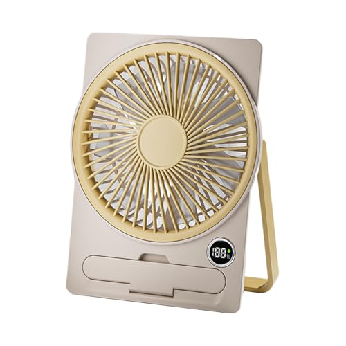 Desk Fan, Rechargeable Electric Fan, Compact Quiet Airflow Solution, Adjustable Speed Portable Cooling Tool for Bedroom Kitchen Dorm, Hangable Standing Design for Personal Desk Use von Ceprznvey