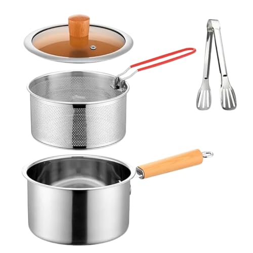 Fryer Pot Ölprobe für Lebensmittel | Frittiergerät mit Korb, Küchenutensilien aus Edelstahl, hitzebeständiger Griff, ideal für Meeresfrüchte, Pommes Frites, Fryer Pot Ölprobe für Lebensmittel | Frittiergerät mit Korb, Küchenutensilien aus Edelstahl, hitzebeständiger Griff, ideal für Meeresfrüchte, Pommes Frites, von Ceprznvey