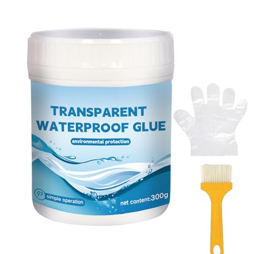 Transparenter Klebstoff, Reparatur-Klebeband, Leak Repair Water-Based Strong Adhesion Easy Application Fast Drying with Gloves and Brush, Repairing Kit for Walls, Roofs, Floors Transparenter Klebstoff, Reparatur-Klebeband, Leak Repair Water-Based Strong Adhesion Easy Application Fast Drying with Gloves and Brush, Repairing Kit for Walls, Roofs, Floors von Ceprznvey