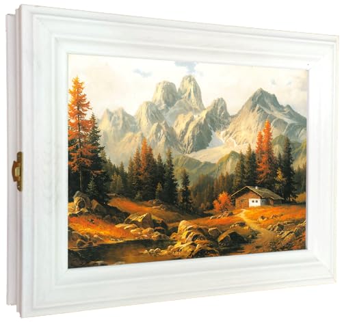 Cer-Plast Schlüsselkasten aus Holz Hängeschrank mit Schlüsselbrett Wandorganizer für Schlüsselaufbewahrungm Schlüsselschrank Vintage-Optik Holzschlüsselbox Cer-Plast Schlüsselkasten aus Holz Hängeschrank mit Schlüsselbrett Wandorganizer für Schlüsselaufbewahrungm Schlüsselschrank Vintage-Optik Holzschlüsselbox von Cer-Plast