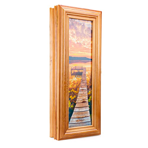 Cer-Plast Wandgarderobe | Schlüsselkasten zur Wandmontage | Schlüsselhalter Wandorganizer | Schlüsselhalter Wanddeko Wanddeko Haus Vintage (SKP-F100BR) von Cer-Plast