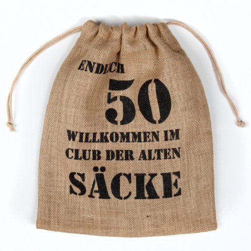 Cera & Toys® ALTER SACK mit Jahreszahl 50 als Geschenkverpackung 100% biologisch abbaubar von Cera & Toys