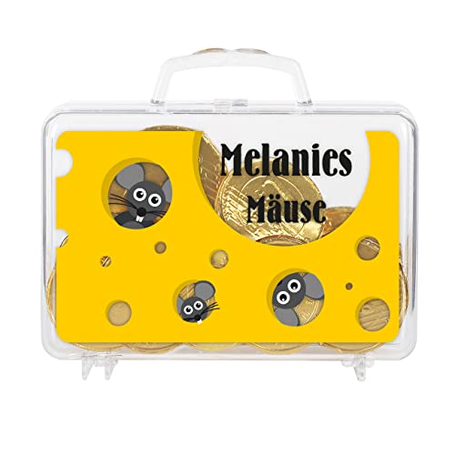 Cera & Toys® Geburtstags-Geldgeschenk Koffer mit eigenem Aufdruck Mäuse von Cera & Toys