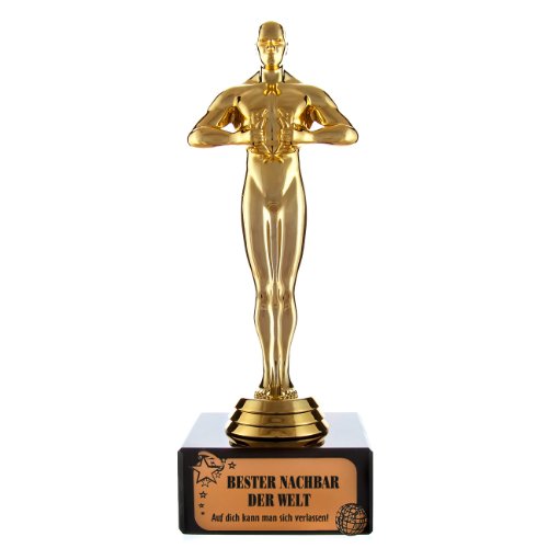 Cera & Toys® Siegerfigur Viktor auf Marmorsockel für den besten Nachbarn der Welt ca. 16 cm hoch von Cera & Toys