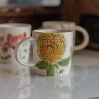 Blumen-Kaffeetasse - Blumen-Teetassen-Set, Handgefertigte Keramiktasse, Florales Wohndekor von CeraBien