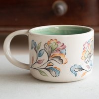 Blumenkaffeetasse - Blumenteetasse, Handgemachte Lebendige Keramiktasse, Farbenfrohes Einzigartiges Geschenk Blumenkaffeetasse - Blumenteetasse, Handgemachte Lebendige Keramiktasse, Farbenfrohes Einzigartiges Geschenk von CeraBien
