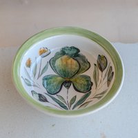 Blumenverziertes Keramikgeschirr, Handgefertigte Keramikschale von CeraBien