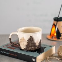 Camper-Becher | Wald Kaffeetasse Rustikale Waldbaum-Kaffeetasse Aus Keramik - Handgefertigt Und Kunstvoll Dekoriert Camper-Becher | Wald Kaffeetasse Rustikale Waldbaum-Kaffeetasse Aus Keramik - Handgefertigt Und Kunstvoll Dekoriert von CeraBien