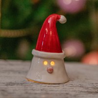 Einzigartiges Weihnachtsgeschenk, Süßer Teelichthalter, Kerzenhalter Aus Keramik, Geschenk Für Kinder von CeraBien