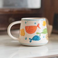 Fisch-Tasse - Niedliche Handgemachte Tasse, Keramik-Kaffeetasse, Meer-Tasse von CeraBien