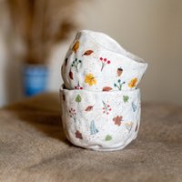 Herbsttasse, Herbstblätter Dekor, Keramik Kaffeetasse, Handgemachte Keramiktasse von CeraBien