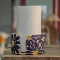 Keramik Papierhandtuchhalter - Blumen-Küchen-Dekor, Handgemachte Küchenrollenhalter von CeraBien