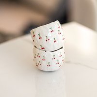 Kirschbecher-Set, Handgefertigtes Sommerfrucht-Trinkgeschirr 2-Er Set von CeraBien