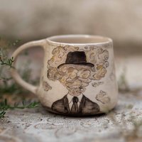 Oppenheimer - Keramiktasse, Handgemachte Und Handbemalte Kaffeetasse, Kaffeebecher von CeraBien