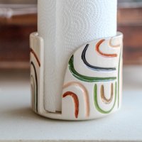 Papierhandtuchhalter - Handtuchhalter Aus Keramik, Handgefertigter Papierrollenhalter Keramik von CeraBien